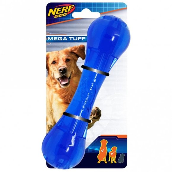 Nerf Dog ~ 6.5'' Blue Tuff Chew Bone ~ Dog Toy - Picture 2 of 3
